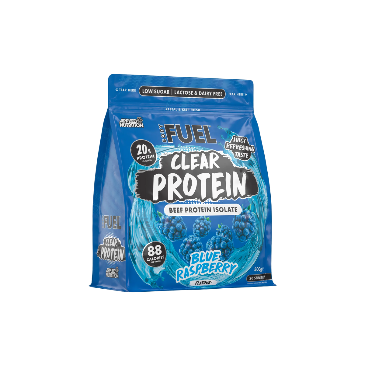 BODYFUEL CLEAR BEEF PROTEIN ISOLATE 500G (20 SERVINGS) - Blue Raspberry