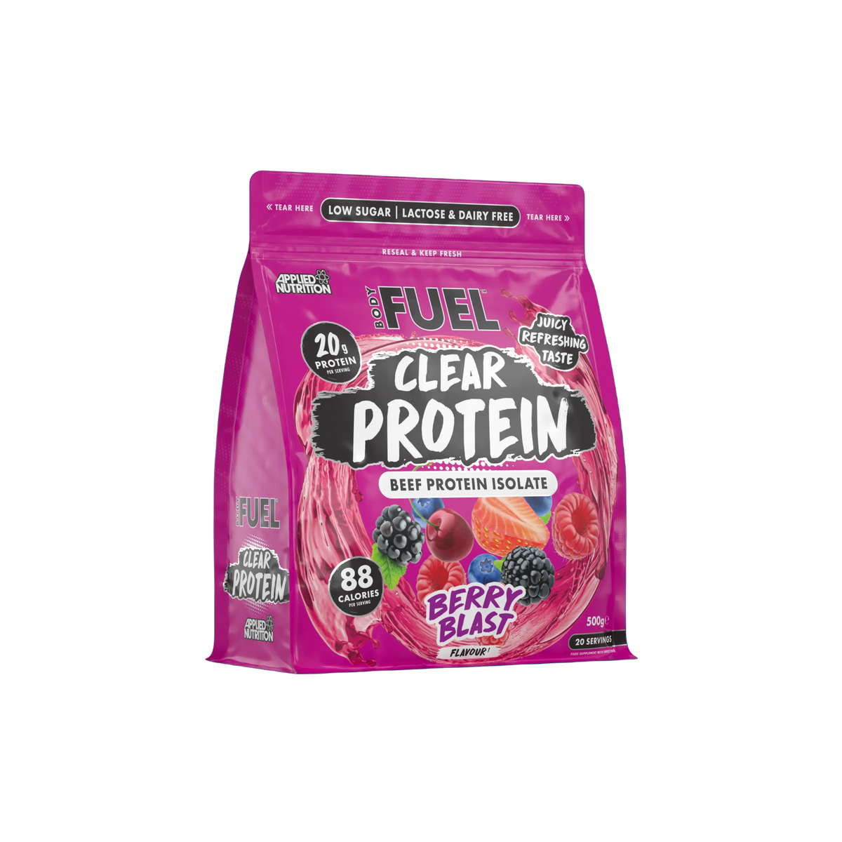BODYFUEL CLEAR BEEF PROTEIN ISOLATE 500G (20 SERVINGS) - Berry Blast
