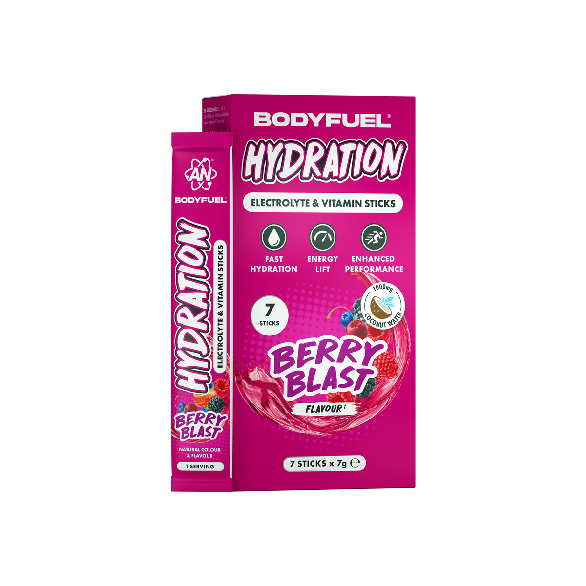 BodyFuel™ Hydration Electrolyte & Vitamin Stikur - berry