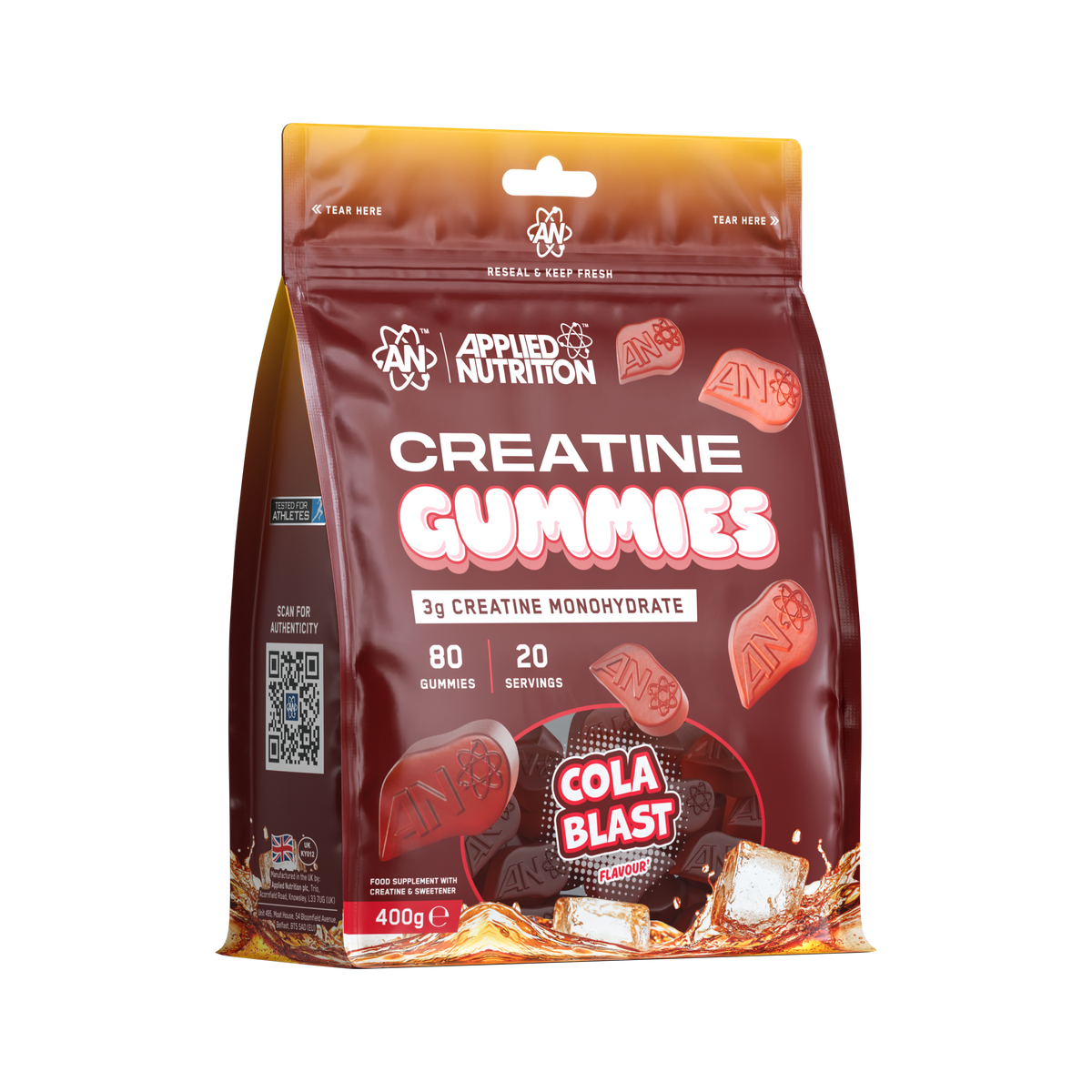 CREATINE MONOHYDRATE GUMMIES (20 SERVINGS) - Cola